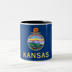 Tasse de café à deux tons de drapeau d'état du