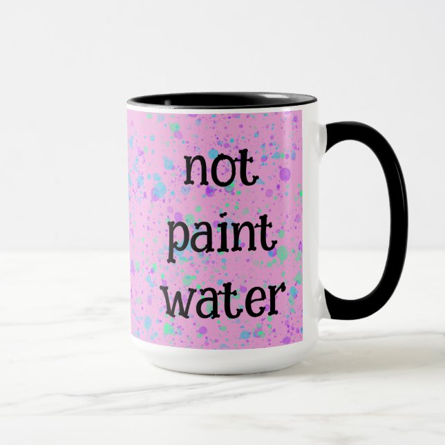 Tasse de café à éclaboussures roses drôles sans pe (Droite)