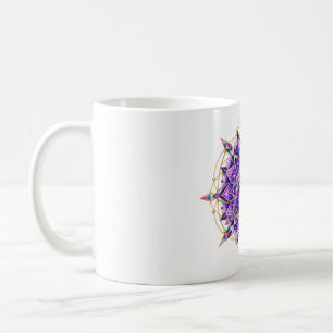 Tasse de café à géométrie d'orchidée pour l'oeil