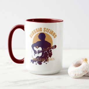 Tasse de café à guitare classique vintage