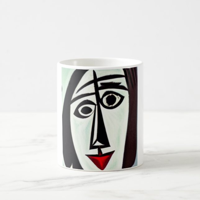 Tasse de café à l'art abstrait (Centre)