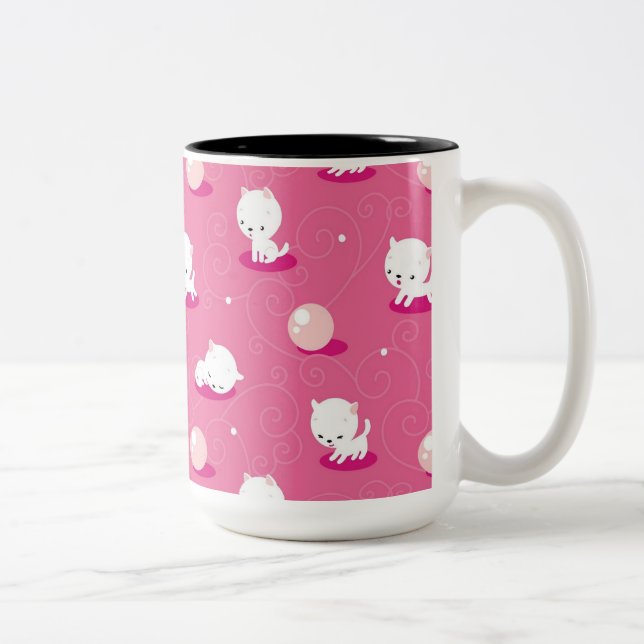 Tasse de café à motif jolis chatons rose Kitty (Droit)