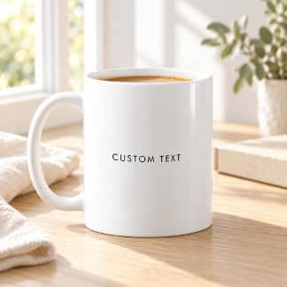 Tasse de café à texte personnalisé minimaliste
