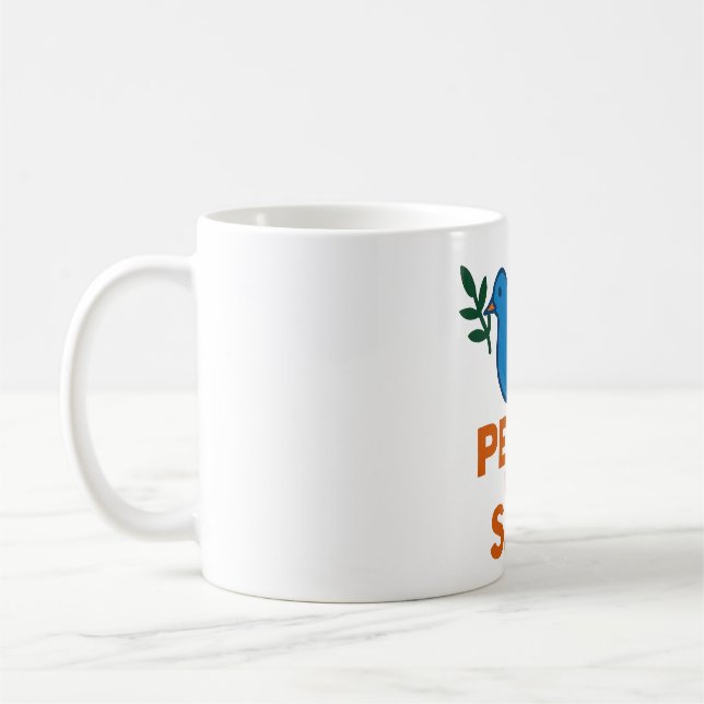 Tasse de café à thème de paix, mug de voyageur (Gauche)