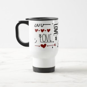 Tasse de café à typographie d'amour