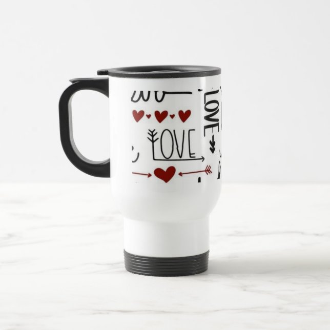 Tasse de café à typographie d'amour (Gauche)