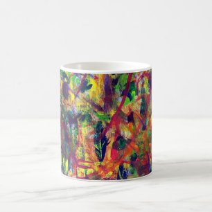 Tasse de café acrylique de peinture "de danse