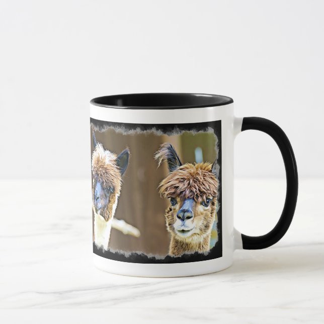 Tasse de café adorable mais drôle d'alpaga (Droite)