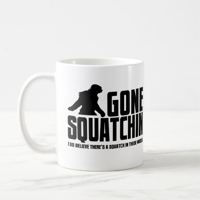 Tasse de café ALLÉE drôle de SQUATCHIN Sasquatch (Gauche)