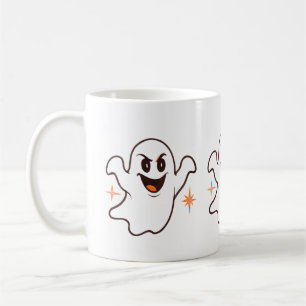Tasse de café amusante avec un fantôme effrayant m
