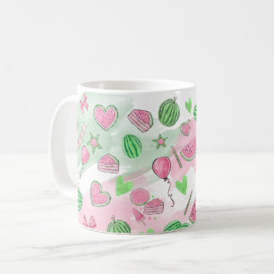 Tasse de café amusante pastèque d'été