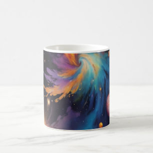 Tasse de café aquarelle nébuleuse de galaxie cosmi