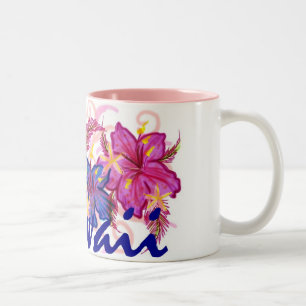 Tasse de café artistique de fleurs colorées