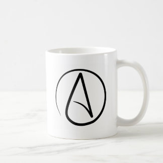 Tasse de café athée de symbole