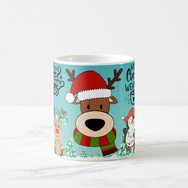 Tasse de café au cacao chaud joyeux Noël (Centre)