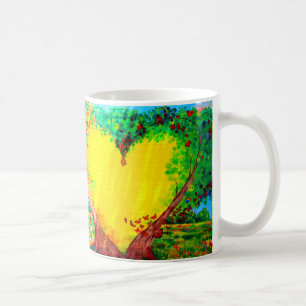 tasse de café au coeur jaune