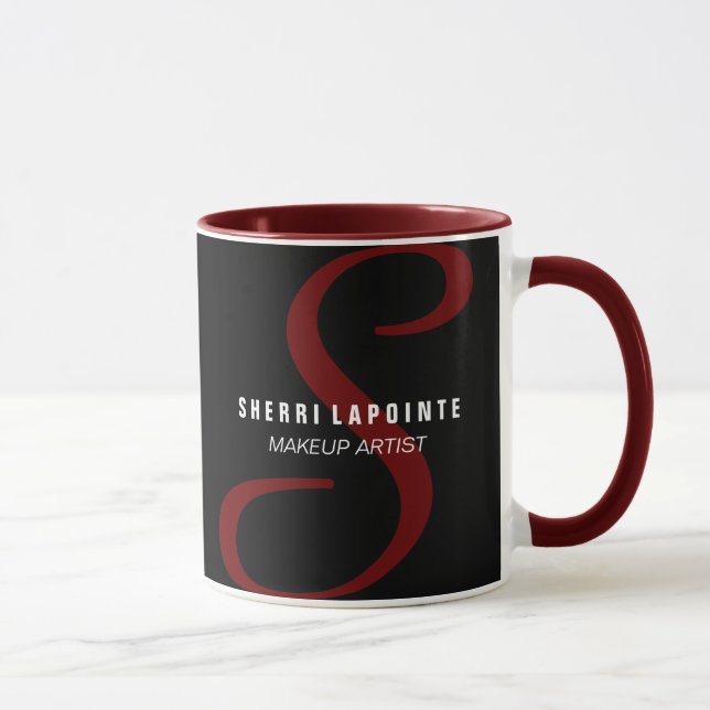 Tasse de café audacieuse de monogramme (Droite)