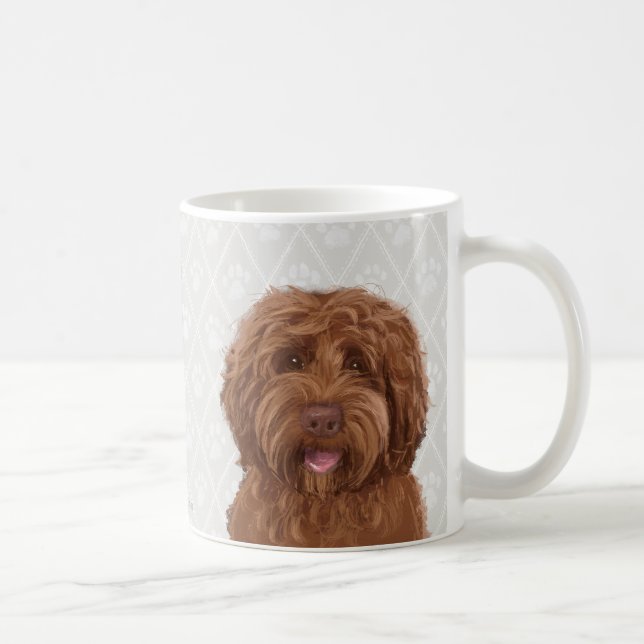 Tasse de café australienne de labradoodle (Droite)