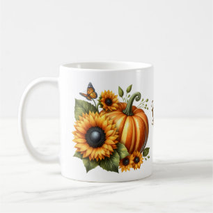 Tasse de café Automne Citrouilles & Tournesols