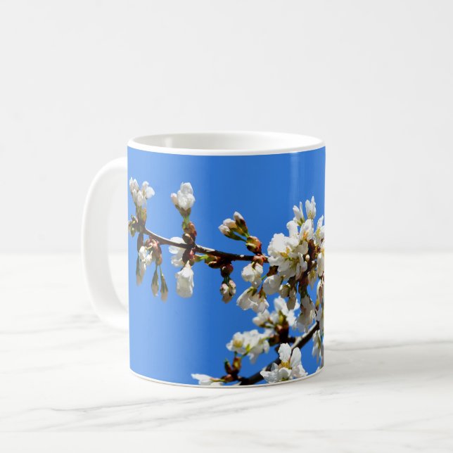 tasse de café aux fleurs printanières (Devant gauche)