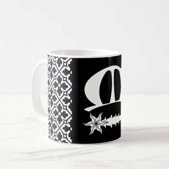 Tasse de café avec badge de la population du Royau (Devant gauche)