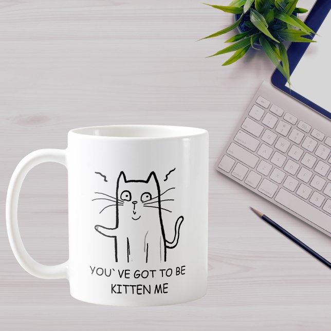 Tasse de café avec citation drôle de chat (Créateur téléchargé)