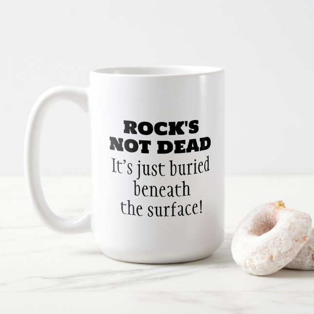 Tasse de café avec citation drôle de musique Rock' (Avec donut)