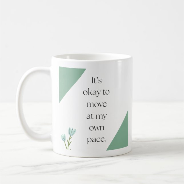 Tasse de café avec citation inspirante (Gauche)