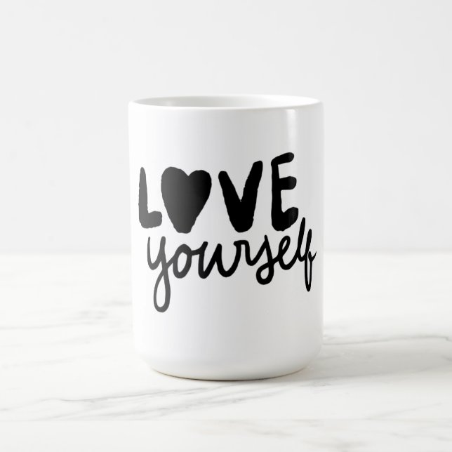 Tasse de café avec citation inspirante pour s'aime (Centre)