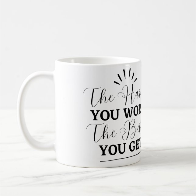 Tasse de café avec citation motivante (Gauche)
