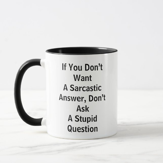 Tasse de café avec citation sarcastique Cadeau d'h (Gauche)