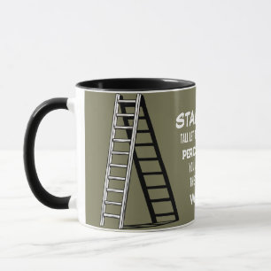 Tasse de café avec citation stoïque « Tenez-vous d