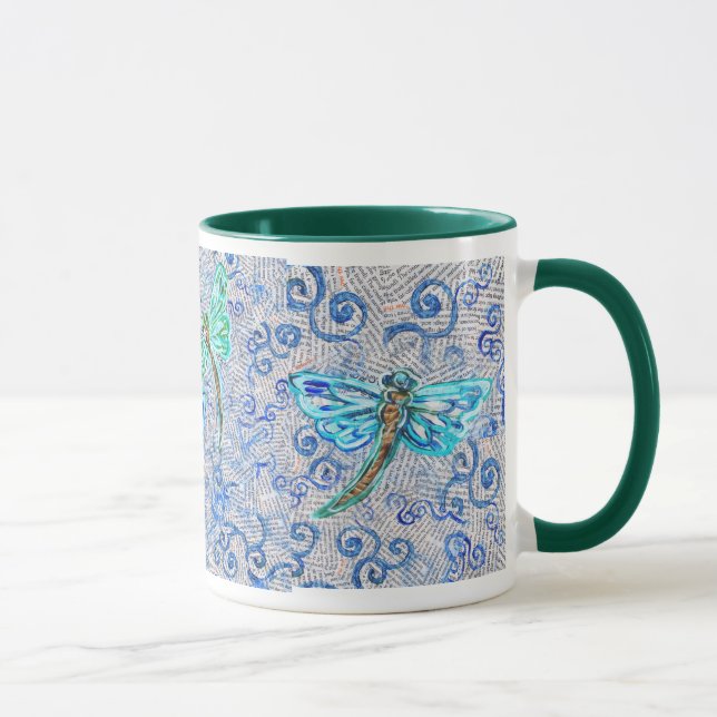 Tasse de café avec des libellules (Droite)