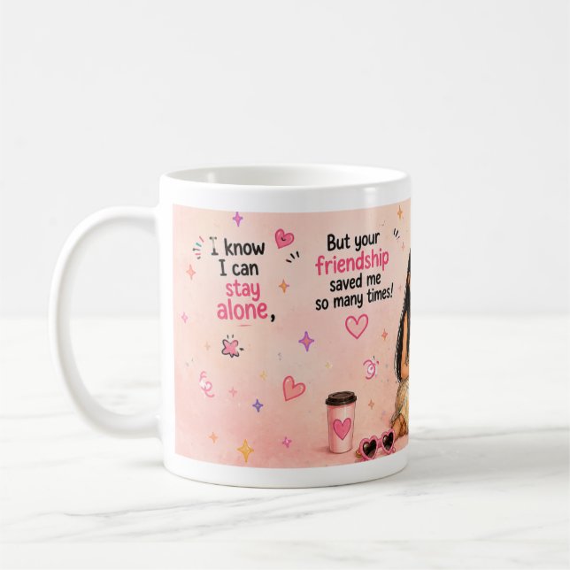 Tasse de café avec emballage pour la meilleure ami (Gauche)