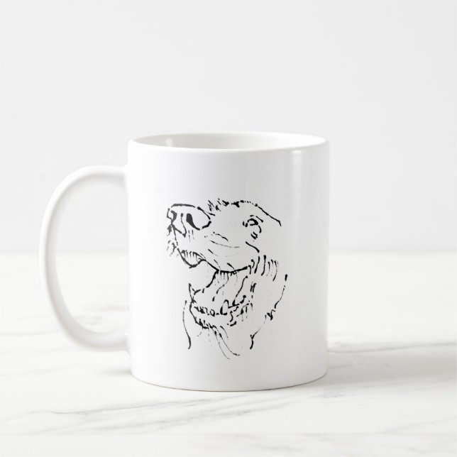 Tasse de café avec illustration à l'encre de Golde (Gauche)