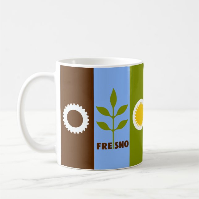 Tasse de café avec le drapeau de la ville de Fresn (Gauche)