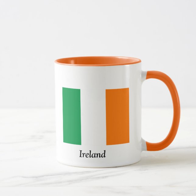 Tasse de café avec le drapeau de l'Irlande (Droite)