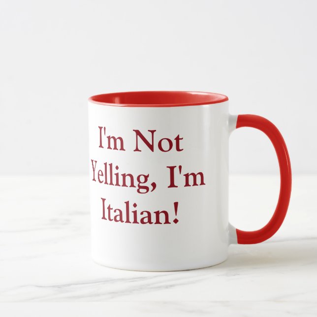 Tasse de café avec l'énonciation italienne (Droite)