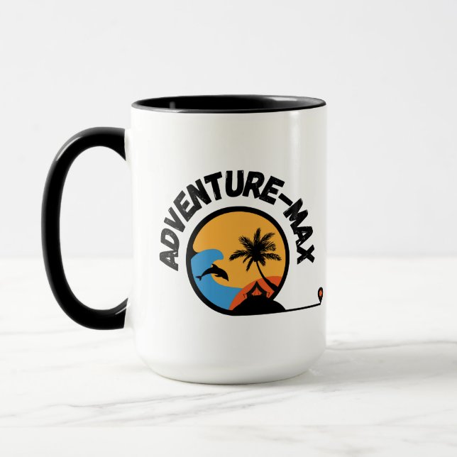Tasse de café avec logo Adventure-MAX (sans texte) (Gauche)