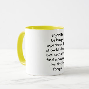 Tasse de café avec message spirituel Chemin de Vie