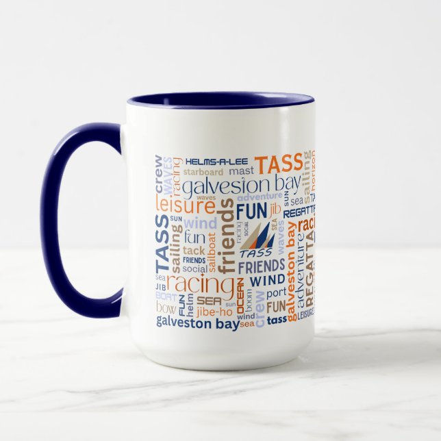 Tasse de café avec mots de voile TASS (Gauche)