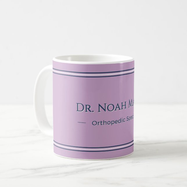 Tasse de café avec nom et profession personnalisés (Devant gauche)