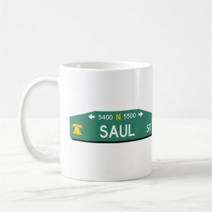 Tasse de café avec panneau de rue de Philly : pour