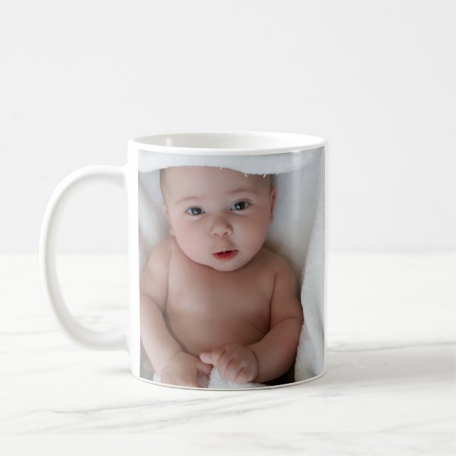 Tasse de café avec photo de bébé (Gauche)