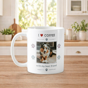 Tasse de café avec photo de chien personnalisée