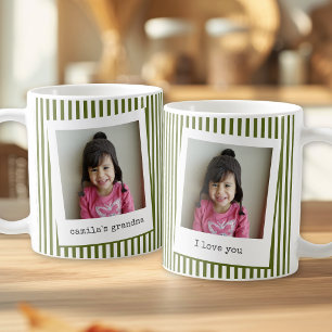 Tasse de café avec photo de grand-mère simple mode