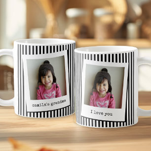 Tasse de café avec photo de grand-mère simple mode