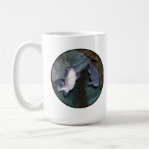 Tasse de café avec photo de poisson Yin Yang