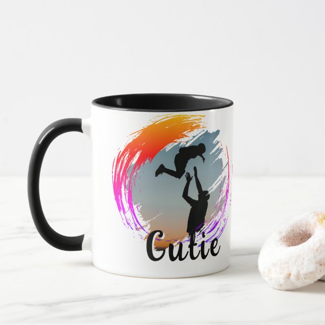 Tasse de café avec photo de souvenir de compagnie  (Avec donut)