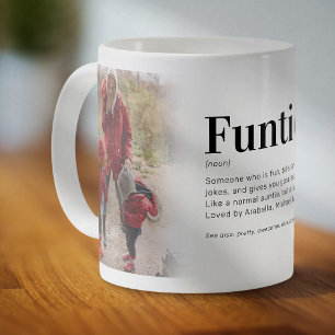 Tasse de café avec photo de tante définition amusa